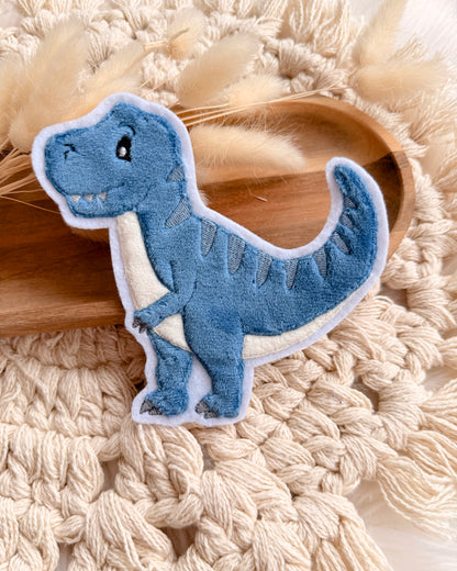 Applikation TRex "Tillmann" in Blau - Einzelstück