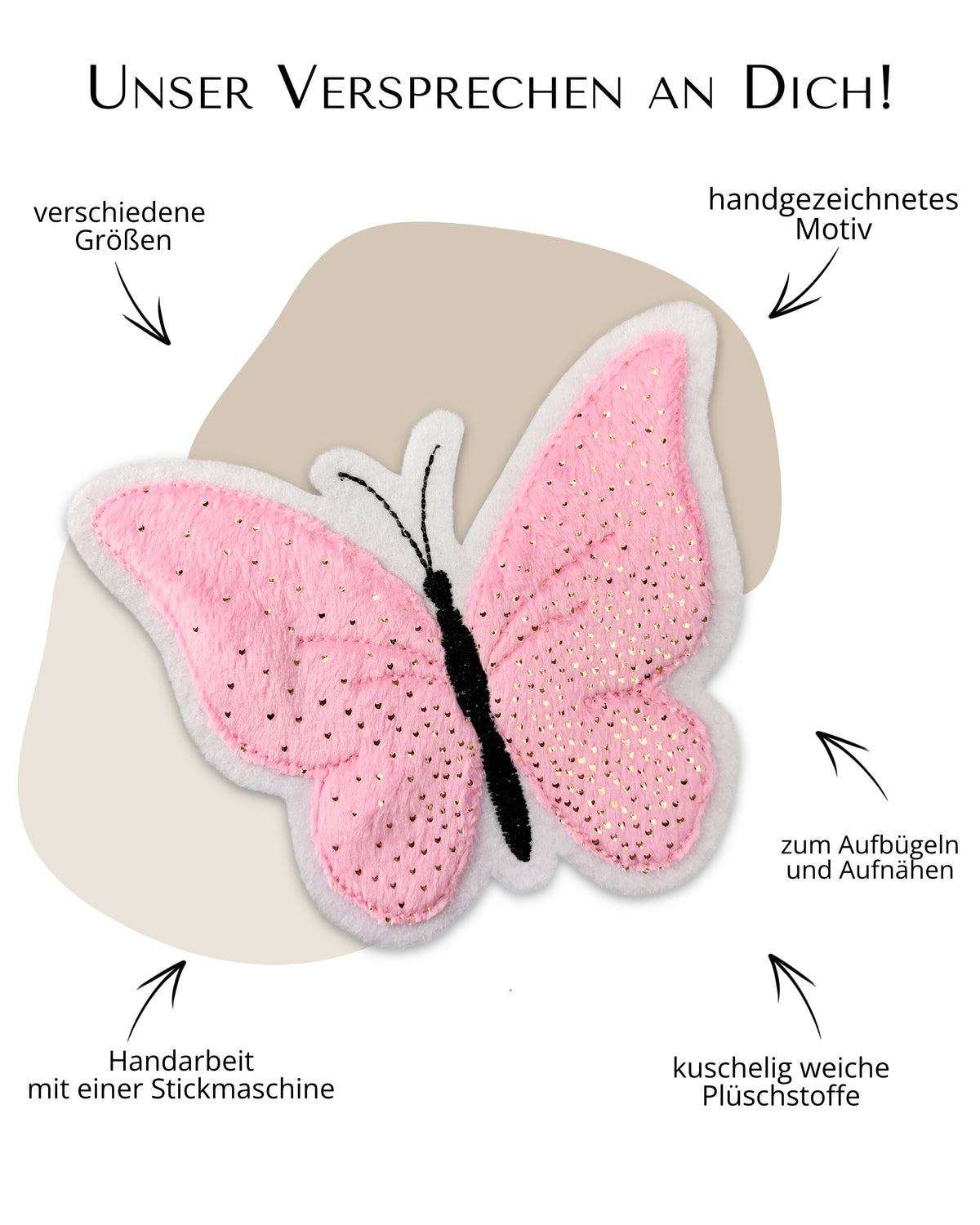 Applikation Schmetterling "Sia"