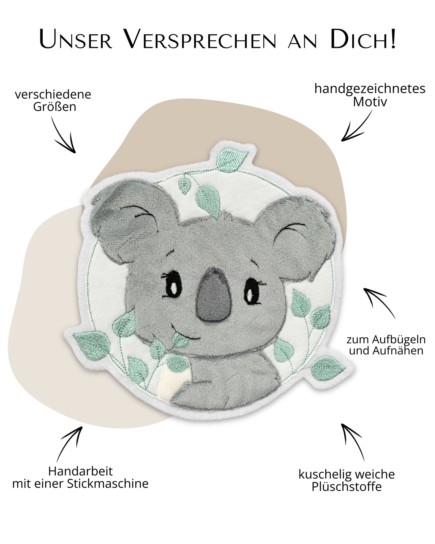 Applikation Koala &quot;Keno&quot; im Kranz