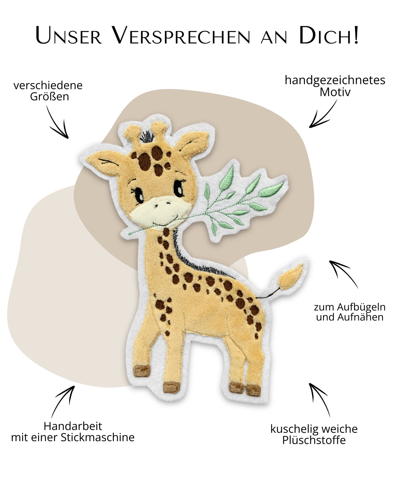 Applikation Giraffe &quot;Gabi&quot;