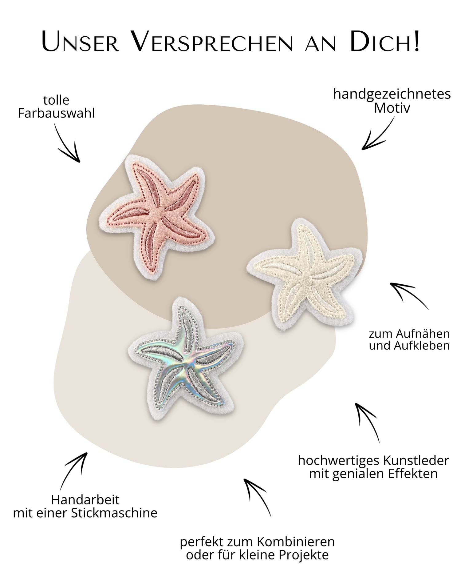 Mini Aufnäher Seestern &quot;Stella&quot;