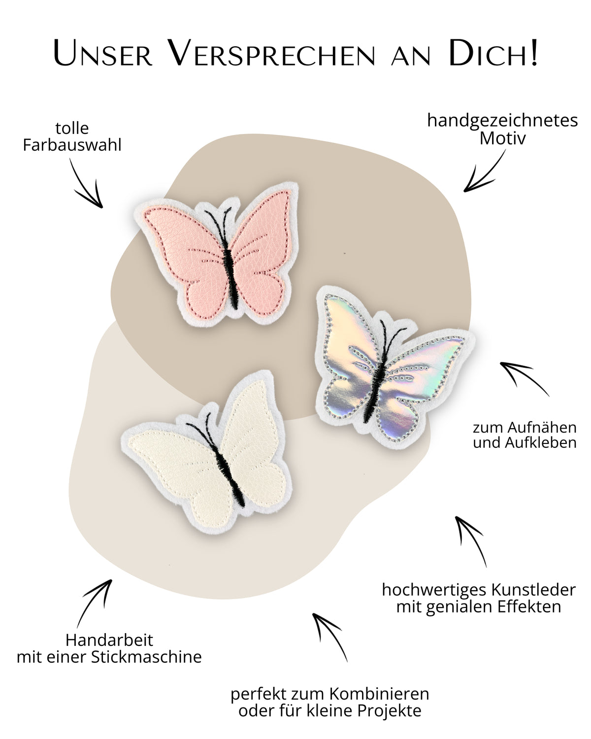 Mini Aufnäher Schmetterling "Sia"