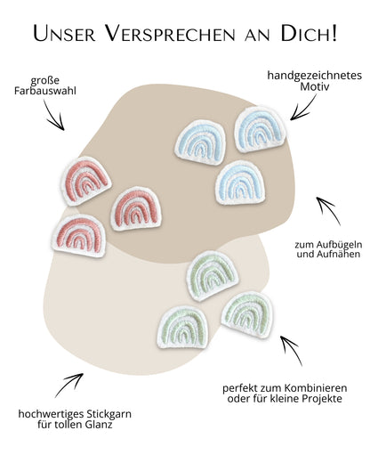 Mini Applikation Regenbogen &quot;Rosi&quot;